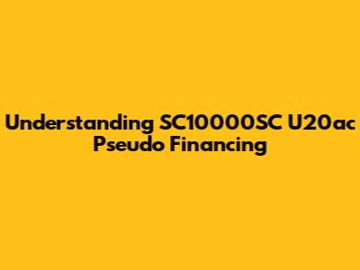Understanding SC10000SC U20ac Pseudo Financing